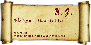 Mágeri Gabriella névjegykártya